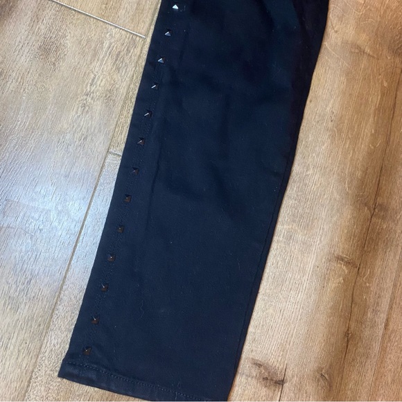 Hudson Collin Skinny Studded Mid Rise Black Skinny Jeans Size 27 - Picture 9 of 15
